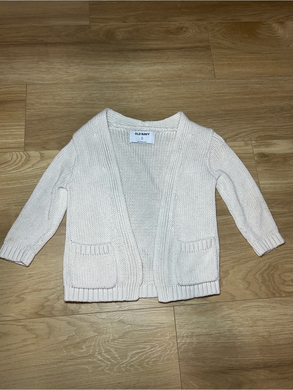 Old Navy Cream Open-Front Cardigan with Pockets